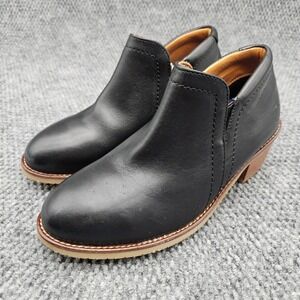 Xena Women 6.5 Black Gravity Leather Safety Toe Boot Slip Resistant Ankle Bootie